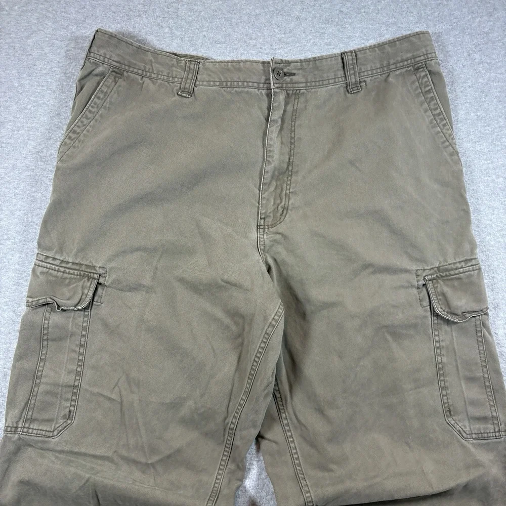 Vintage Old Navy Cargo Pants Mens 40x32 Brown Loose Skater Baggy Fit Y2K Grunge